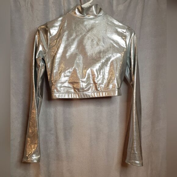 Jazz, Tap Hip hop Dance Costum Medium Adult, Silver, Black - Picture 10 of 16